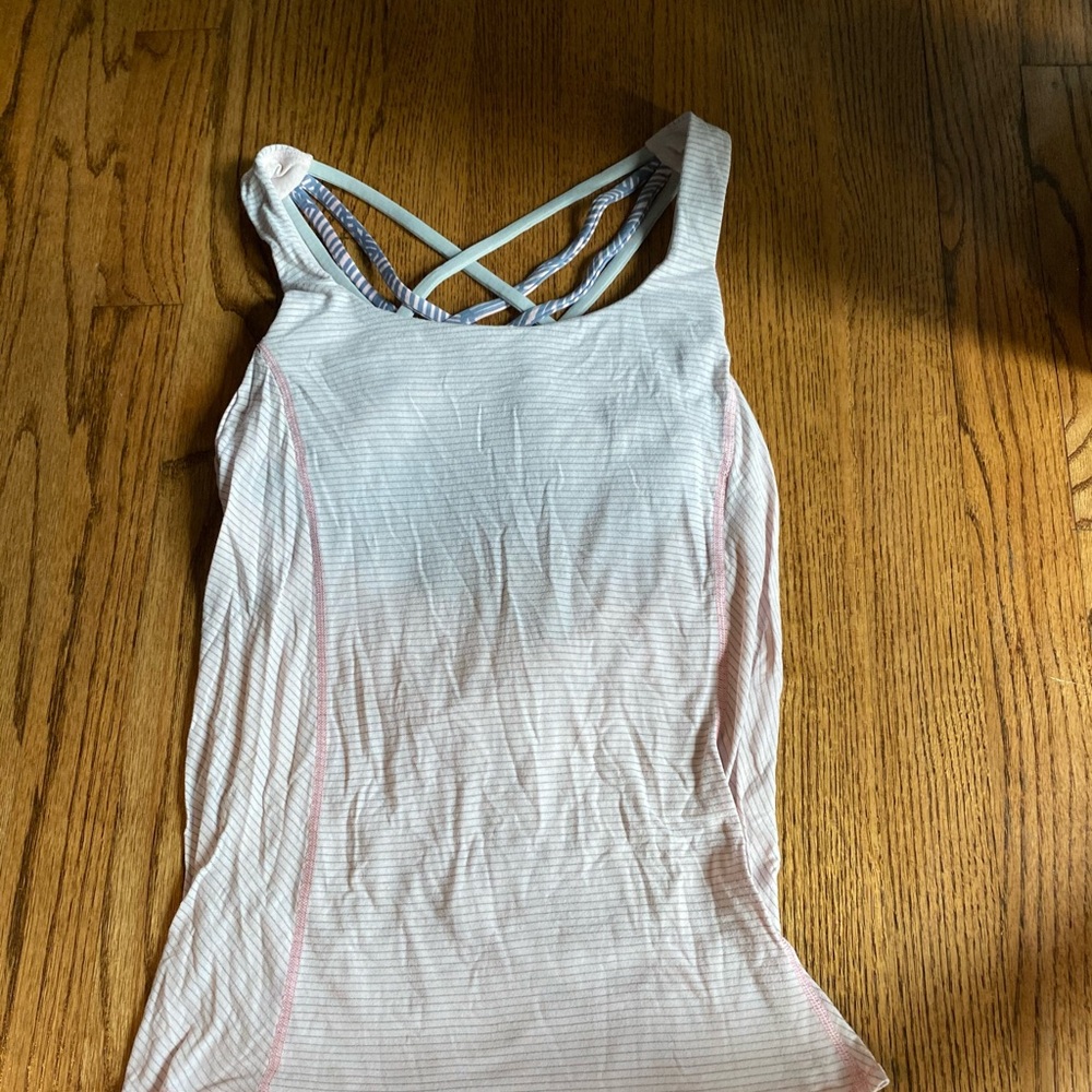 Lululemon Pink Tank with Built-In Sports Bra